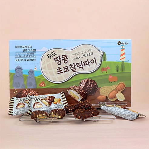 제주사월 우도땅콩초코찰떡파이 10개입