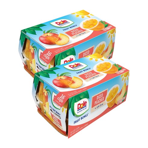Dole 복숭아 과일컵 113g x 32개, 32개, 113g