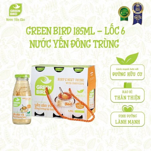 그린 버드 제비집 및 동충하초 건강 증진 음료 Nuoc Yen Dong Trung Ha Thao Green Bird