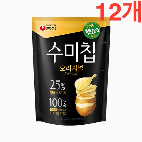 농심 수미칩 오리지널, 70g, 12개
