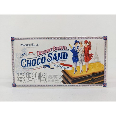 피코크 초콜릿 샌드위치 비스킷 135g, 135g, 12개