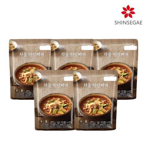 [피코크] 우리집 차돌된장찌개 500g x 5팩
