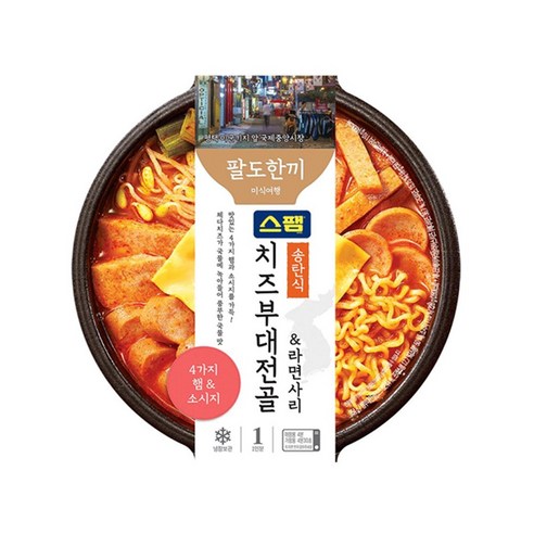 팔도한끼 송탄식 스팸치즈부대전골 라면사리 354g x 3개, 3개, 354g