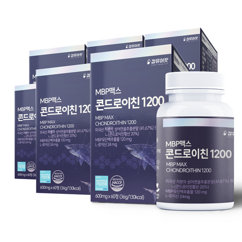 킵유어핏 미국산 저분자 상어연골 콘드로이친 1200 MBP 식약처 HACCP 인증, 60정, 6개