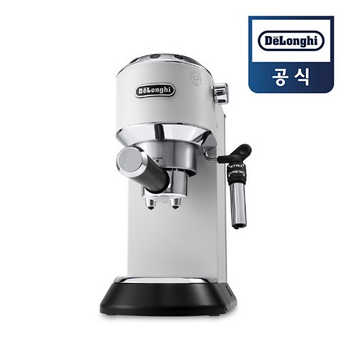 [원두 증정] 드롱기 뉴데디카 반자동 커피머신 EC685 (블랙화이트메탈)