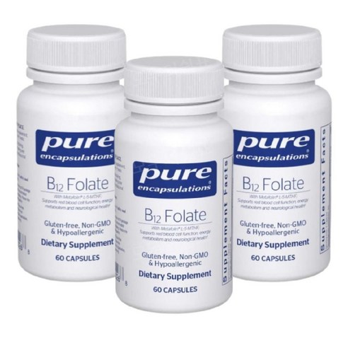 퓨어인캡슐레이션 비타민 B12 엽산 60캡슐 3개 Folate