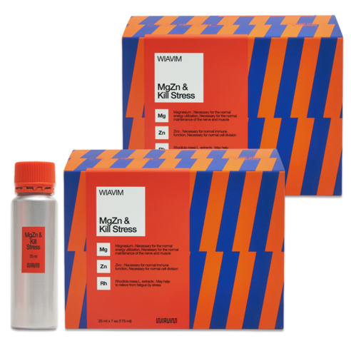 위아바임 액상 마그네슘 영양제 식약청인증 마그아연 & 킬 스트레스 홍경천추출물 함유 HACCP, 2개, 7회분