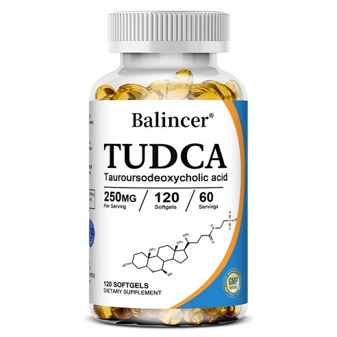 TUDCA 타우르 데옥시콜산 캡슐 - 250mg TUDCA - 고순도 영양공급, 2개, 60회분