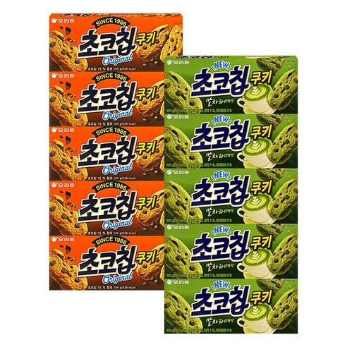 오리온 초코칩쿠키 104g (오리지널+말차라떼맛)