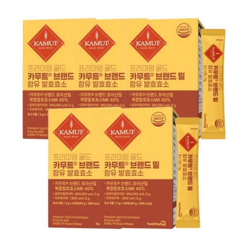 헬씨허그 카무트 발효효소 곡물효소 분말 스틱 3g 30포, 90g, 5개