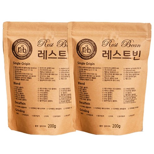에티오피아 예가체프 G4, 가는입자, 200g, 2개