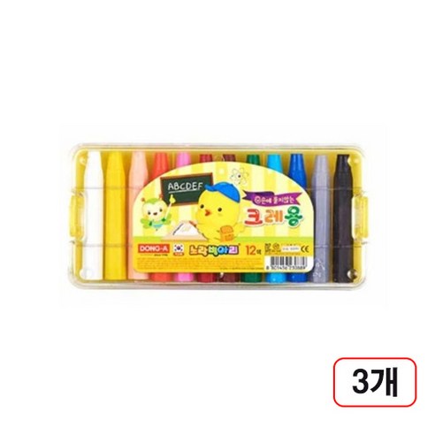 동아)크레용(노랑병아리/12색), 3개입
