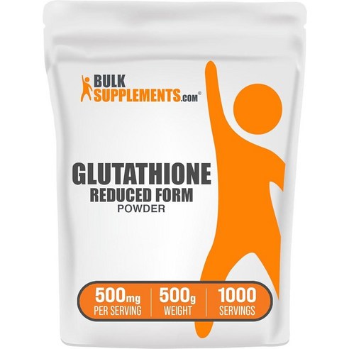 210091 BulkSupplements.com 글루타치온 리듀스 파우더 셔플리먼트 500g, 1, 500g