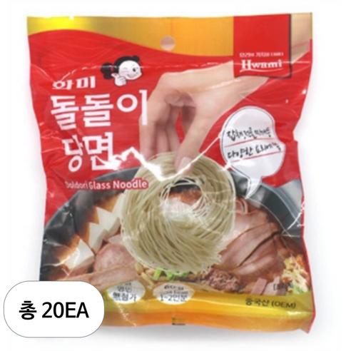 화미 돌돌이 당면, 20개, 60g