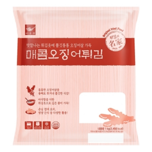 사옹원 사옹원 매콤오징어튀김 1kg 에어프라이어 오븐 전자레인지 추천 술안주
