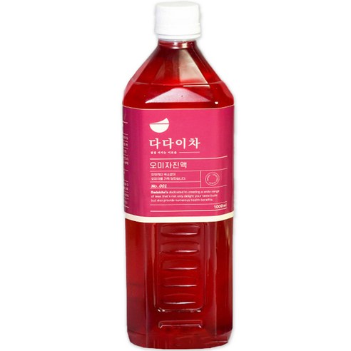 다다이차 바른 진한 무설탕 오미자차 오미자원액 진액, 1개, 1개입, 1000g