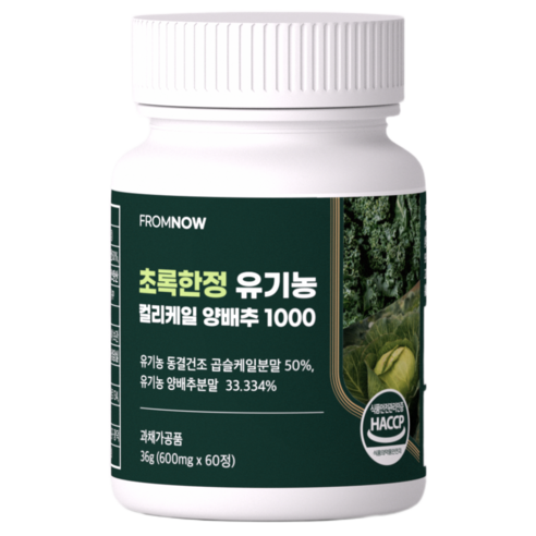 프롬나우 초록한정 유기농 컬리케일 양배추 1000