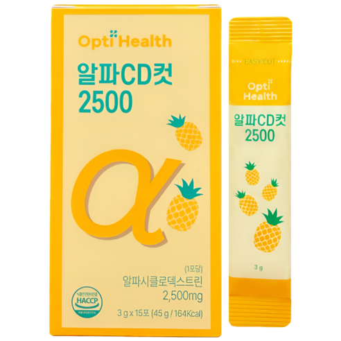 옵티헬스 식약처인증 알파CD 알파씨디 브로멜라인 브로멜린 파인애플 효소 2500 컷