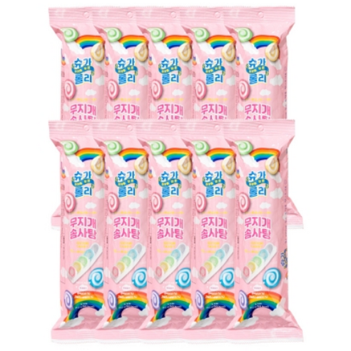 마카롱 닮은 슈가롤리 무지개 솜사탕 12g