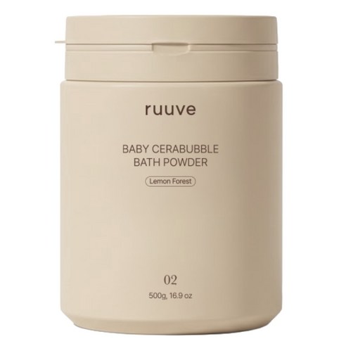러베 베이비 세라버블 자연유래 배스 파우더 유아 바디 입욕제 레몬 포레스트, 1개, 500ml