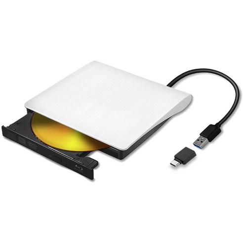 노트케이스 USB 3.0 DVD RW 멀티 외장형 ODD, NC-MULTI8X(화이트), 1개