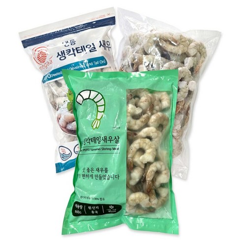 씨기프트 칵테일새우 특품 (생 새우살, 냉동 대용량 깐새우, 감바스용) 900g~1000g, 칵테일새우 중 60-80미, 1개