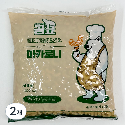 영동식품 곰표 마카로니, 2개, 500g