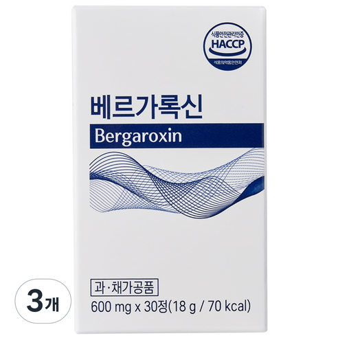 일라이코리아 베르가록신 다이어트보조제, 3개, 30정