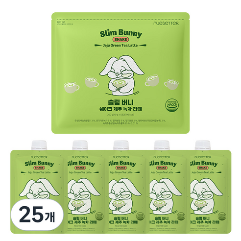 뉴베러 슬림 버니 단백질 쉐이크 파우치, 40g, 25개