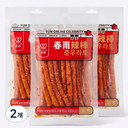 마라 쫀드기 스틱, 2개, 102g