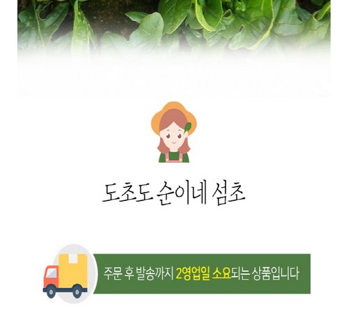 신선한 도초도 섬초