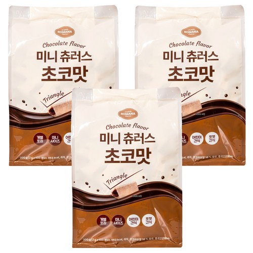 로마나 미니 츄러스 초코맛, 300개, 2g