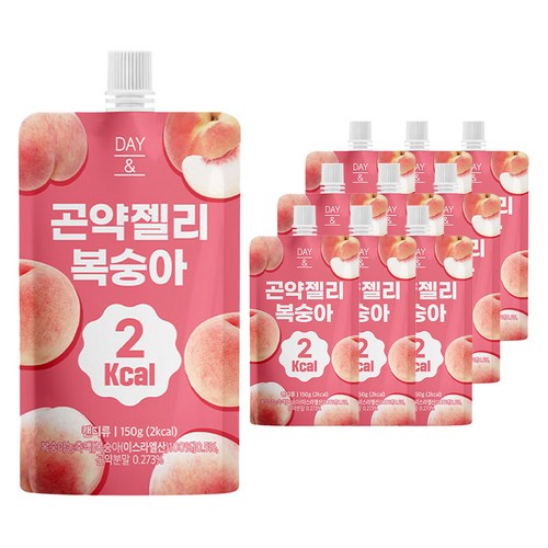 데이앤 2칼로리 곤약젤리 복숭아, 150g, 10개