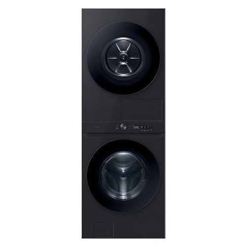 [10% 환급가전] 삼성전자 비스포크 그랑데 AI 원바디 Top Fit 세탁기 + 건조기 WF2117HCVVC 21kg + 17kg 방문설치, 블랙캐비어