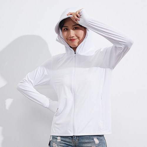 SMOPIG 아웃도어 선스크린 통기 아이스 실크 자외선 차단 UPF50+ 여성 스포츠 자켓