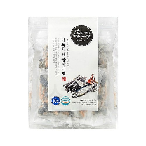 해통령 디포리 해물 다시팩 육수팩, 1개, 150g