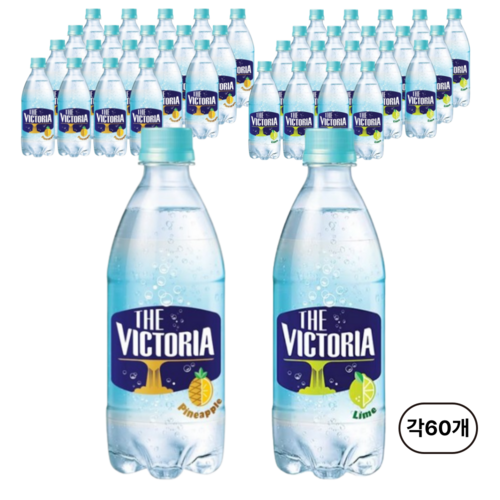 더 빅토리아 탄산음료 파인애플 500ml 60개 + 라임 500ml 60개, 500ml, 120개