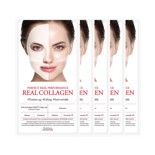 더마픽스 퍼펙트 리얼 퍼포먼스 리얼콜라겐 마스크, 1개, 5개입