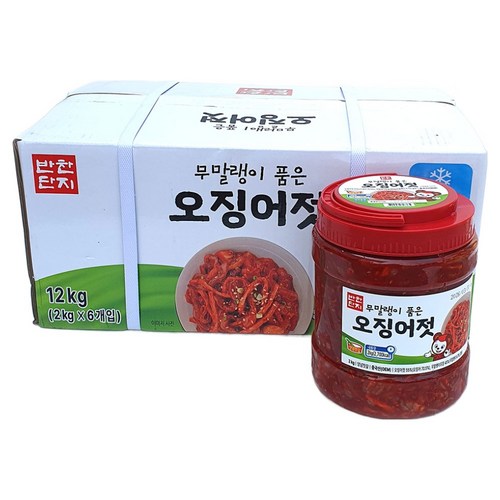 반찬단지 무말랭이 오징어젓 오말랭이 무침 품은 오징어젓갈, 2kg, 6개