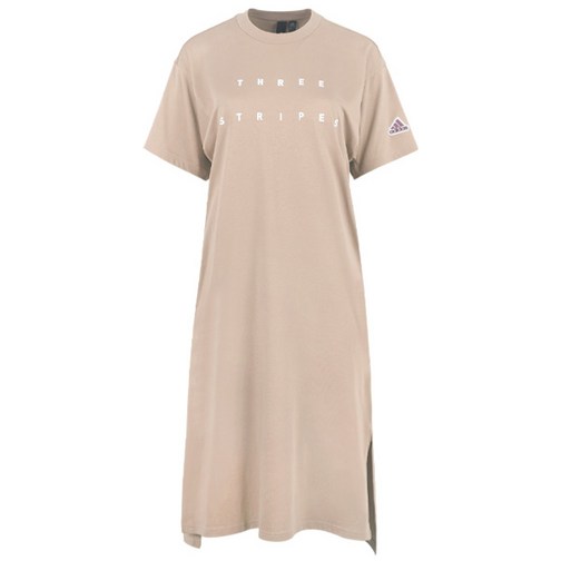 아디다스 여성 WORD 티드레스 루즈핏 반팔 롱 원피스 IA5252