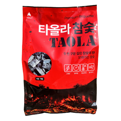 타올라 캠핑용 바베큐 봉지 백탄 참숯