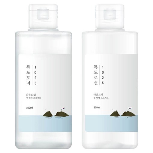 라운드랩 독도 토너 200ml  로션 200ml 세트, 1세트