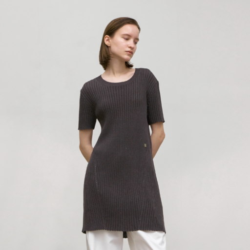 아틀리에나인 여성용 에센셜 H라인 니트 미니 원피스 OP6189