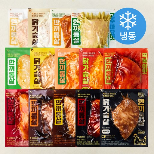 [로켓프레시] 한끼통살 통살 소스 닭가슴살 14종 세트 (냉동)