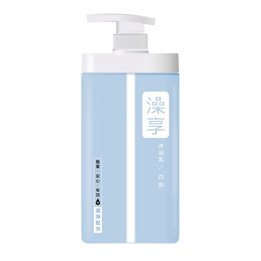 澡享 沐浴乳 白茶 溫和洗淨 清爽不黏膩, 1瓶