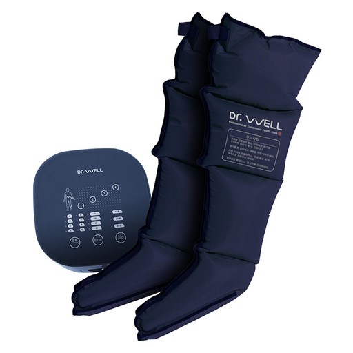 닥터웰 슬림미 4구 공기압 발 다리 마사지기, DR5300, 네이비