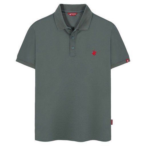 BEVERLY HILLS POLO CLUB 比佛利保羅 男女通用 涼感 透氣 標準 Cool Ever 短袖Polo衫 CPW0T01, 深灰色