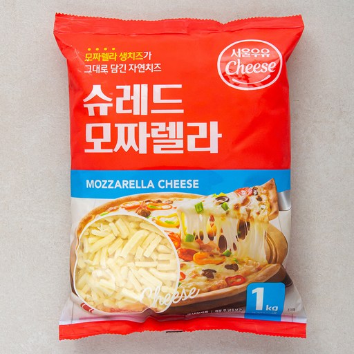서울우유 슈레드 모짜렐라 치즈, 1kg, 1개 1kg × 1개 섬네일