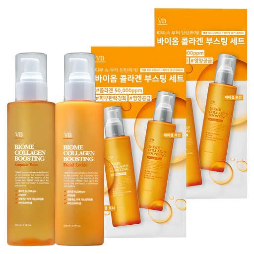 비바스 바이옴 콜라겐부스팅 스킨 200ml  로션 200ml 2종 세트, 2세트