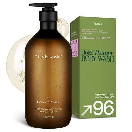hetras. Hotel Therapy 低刺激香氛大容量沐浴乳 倫敦麝香, 1.013L, 1個